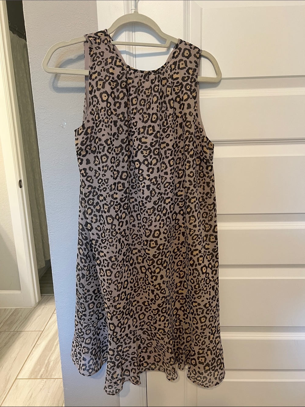 LOFT Sleeveless leopard print dress
